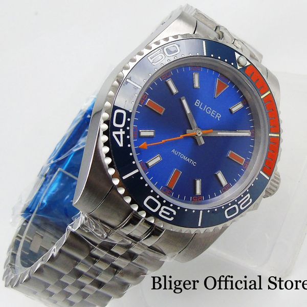 bliger business style blue ceramic bezel mechanical men watch sapphire glass jubilee band miyota movement, Slivery;brown
bliger business style blue ceramic bezel mechanical men watch sapphire glass jubilee band miyota movement, Slivery;brown