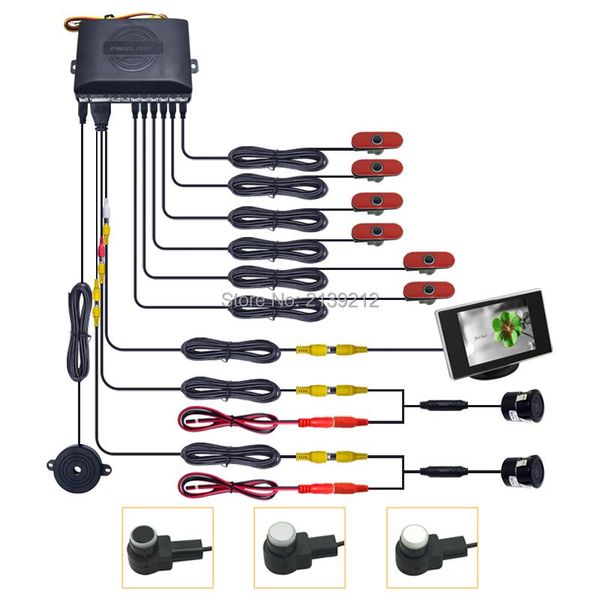 car rear view cameras& parking sensors feeldo original style 6-sensor video rearview visual sensor backup radar system + 3.5" monitor+2
car rear view cameras& parking sensors feeldo original style 6-sensor video rearview visual sensor backup radar system + 3.5" monitor+2