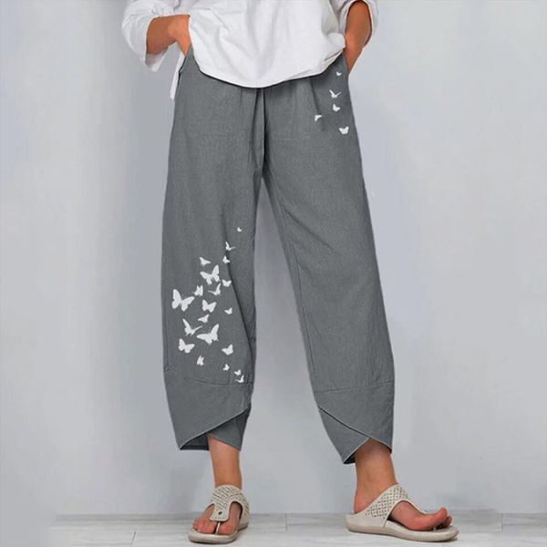 summer casual fashion loose women pants cotton and linen butterfly print wide leg female leggings, Black;white
summer casual fashion loose women pants cotton and linen butterfly print wide leg female leggings, Black;white
