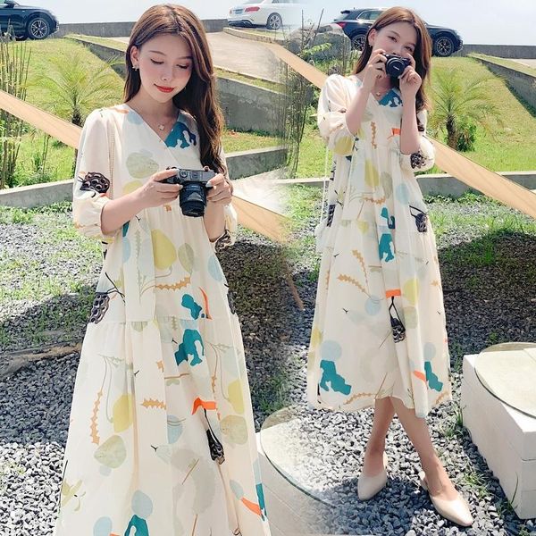 maternity dresses summer dress long skirt european and american style wild loose lb849, White
maternity dresses summer dress long skirt european and american style wild loose lb849, White