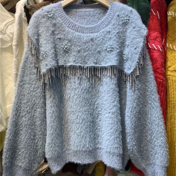 frozen pearl women's sweater mohair loose fine-looking long casual sleeve pull in fashion 2021 autumn and korean-style winter h4tq, White;black
frozen pearl women's sweater mohair loose fine-looking long casual sleeve pull in fashion 2021 autumn and korean-style winter h4tq, White;black