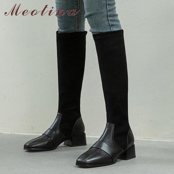 boots meotina knee high shoes women med thick heel long square toe zipper lady footwear fashion autumn winter 33-46, Black
boots meotina knee high shoes women med thick heel long square toe zipper lady footwear fashion autumn winter 33-46, Black