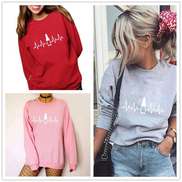 women's hoodies & sweatshirts women hoodie wine heartbeat printed fleece long sleeve o neck loose sweatshirt girls pullovers winter, Black
women's hoodies & sweatshirts women hoodie wine heartbeat printed fleece long sleeve o neck loose sweatshirt girls pullovers winter, Black