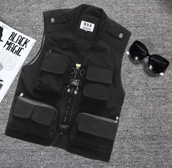 men's outdoor leisure spring and autumn thin pography vt spring and summer quick drying multi pocket fishing vt plus, Black;white
men's outdoor leisure spring and autumn thin pography vt spring and summer quick drying multi pocket fishing vt plus, Black;white