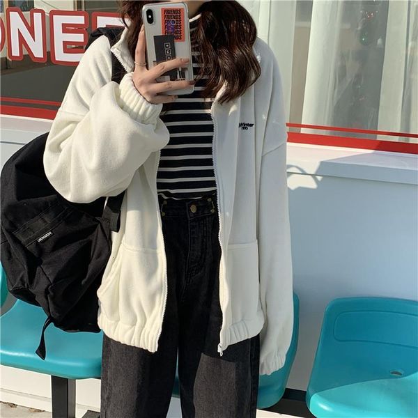 autumn and winter lambswool loose hoodies women zip-up printed pocket long sleeve korean trendy casual ulzzang harajuku womens, Black
autumn and winter lambswool loose hoodies women zip-up printed pocket long sleeve korean trendy casual ulzzang harajuku womens, Black