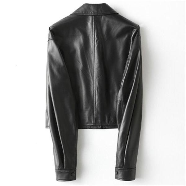 2021 genuine leather jacket of real sheep in the female form h89 oyfs, Black;brown