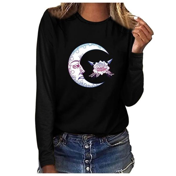 women's blouses & shirts moon print basic shirt casual autumn winter blouse women o neck long sleeve plus size loose pullover femme, White
women's blouses & shirts moon print basic shirt casual autumn winter blouse women o neck long sleeve plus size loose pullover femme, White