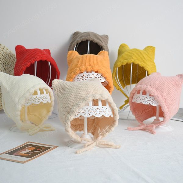 solid color lace knitted baby hat autumn winter warm infant toddler beanies cute soft ear protection crochet kid girl boy bonnet, Yellow
solid color lace knitted baby hat autumn winter warm infant toddler beanies cute soft ear protection crochet kid girl boy bonnet, Yellow