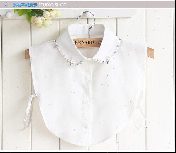 pearl shirt fake collar chiffon fake winter holiday shirt collar female foreign original crystal chiffon ladies sweater collier, White
pearl shirt fake collar chiffon fake winter holiday shirt collar female foreign original crystal chiffon ladies sweater collier, White