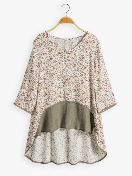 2021 new women spring fashion plus size floral print blouse half sleeve casual fake two pieces chic patchwork long single breasted shirts v4, White
2021 new women spring fashion plus size floral print blouse half sleeve casual fake two pieces chic patchwork long single breasted shirts v4, White