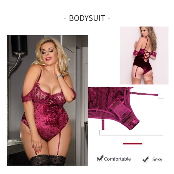 women 7xl plus size ladies bodysuit velvet skinny lace romper steel ring off shoulder summer body feminino rw80604, Black;white
women 7xl plus size ladies bodysuit velvet skinny lace romper steel ring off shoulder summer body feminino rw80604, Black;white