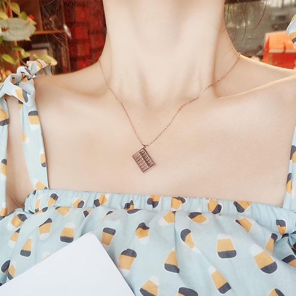 pendant necklaces korean version of high-end all-match abacus necklace llight luxury niche ins cold wind rose gold 2021 clavicle chain, Silver
pendant necklaces korean version of high-end all-match abacus necklace llight luxury niche ins cold wind rose gold 2021 clavicle chain, Silver