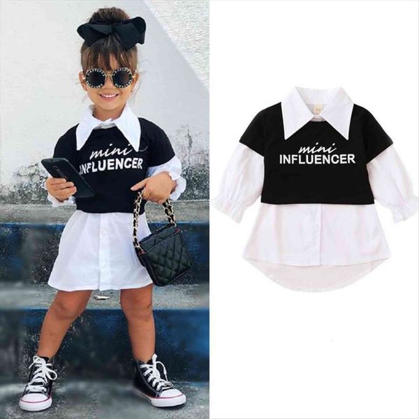 autumn 12m 5y kids baby girls 2pcs set long sleeve lapel collar shirt black letter print t spring, White
autumn 12m 5y kids baby girls 2pcs set long sleeve lapel collar shirt black letter print t spring, White