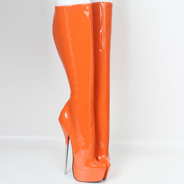 new style 21cm extreme high heel ballet stiletto patent fetish boots, Black;white
new style 21cm extreme high heel ballet stiletto patent fetish boots, Black;white