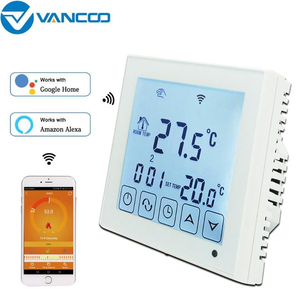 smart home control alexa wifi heating wireless touch screen thermostat temperature controller lcd display mobile phone program thermoregulat
smart home control alexa wifi heating wireless touch screen thermostat temperature controller lcd display mobile phone program thermoregulat