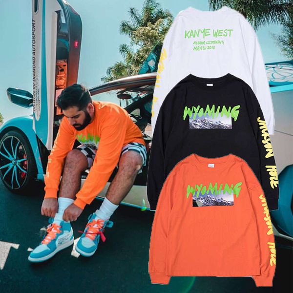 2019 new wyoming / s men women 11 fashion kanye west long sleeve print t-shirt, White;black
2019 new wyoming / s men women 11 fashion kanye west long sleeve print t-shirt, White;black