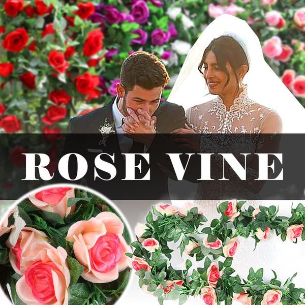 decorative flowers & wreaths 220cm silk artificial roses rattan string vine with green leaves for home wedding garden decoration hanging gar
decorative flowers & wreaths 220cm silk artificial roses rattan string vine with green leaves for home wedding garden decoration hanging gar