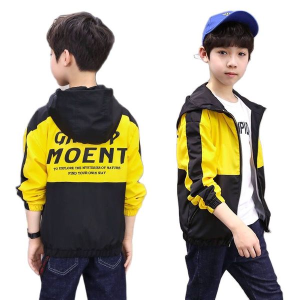 spring & autumn polyester jacket for boy new 2021 korean version fashion hooded patchwork coat casual slim childrens clothing, Blue;gray
spring & autumn polyester jacket for boy new 2021 korean version fashion hooded patchwork coat casual slim childrens clothing, Blue;gray