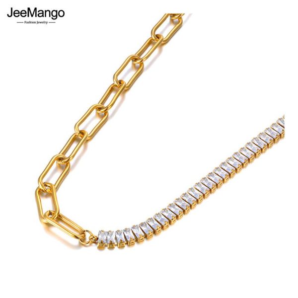 chains jeemango 18k gold stainless steel black/white/pink cz crystal charm pendant necklace trendy link chain jewelry for women jn21172, Silver
chains jeemango 18k gold stainless steel black/white/pink cz crystal charm pendant necklace trendy link chain jewelry for women jn21172, Silver