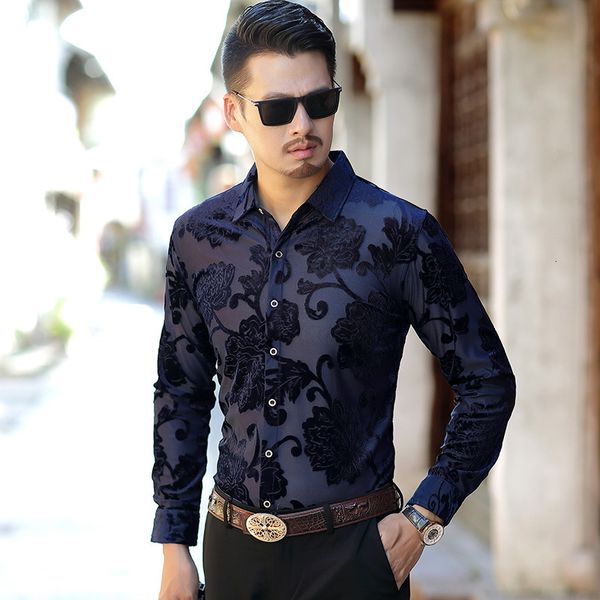 2021 new brand lace flower see through men casual slim fit long sleeve summer night club prom transparent shirt hivx, White
2021 new brand lace flower see through men casual slim fit long sleeve summer night club prom transparent shirt hivx, White