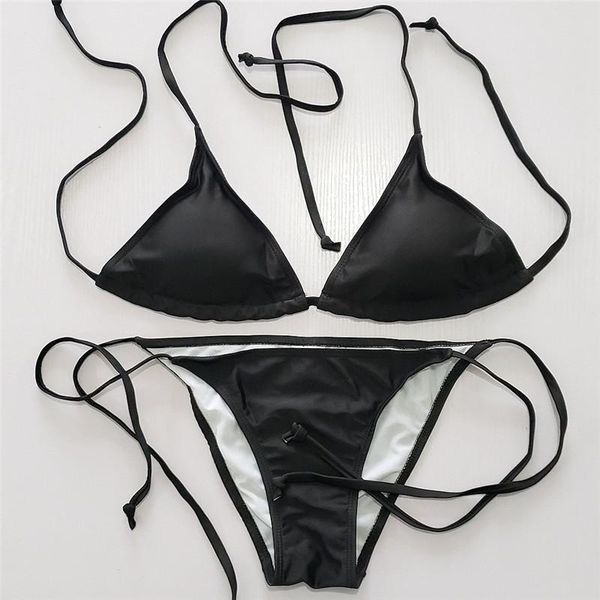 women's swimwear classical women bikini solid plus size set s-3xl bathing suits removable pad fully lined female, White;black
women's swimwear classical women bikini solid plus size set s-3xl bathing suits removable pad fully lined female, White;black