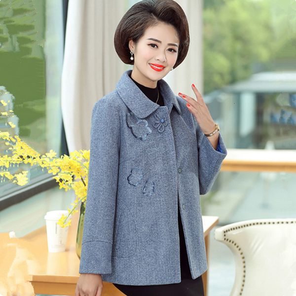 2021 new elegant woman's coat mother spring wool jacket random solid color plus size s outerwear mujer shelters c31q, Black
2021 new elegant woman's coat mother spring wool jacket random solid color plus size s outerwear mujer shelters c31q, Black