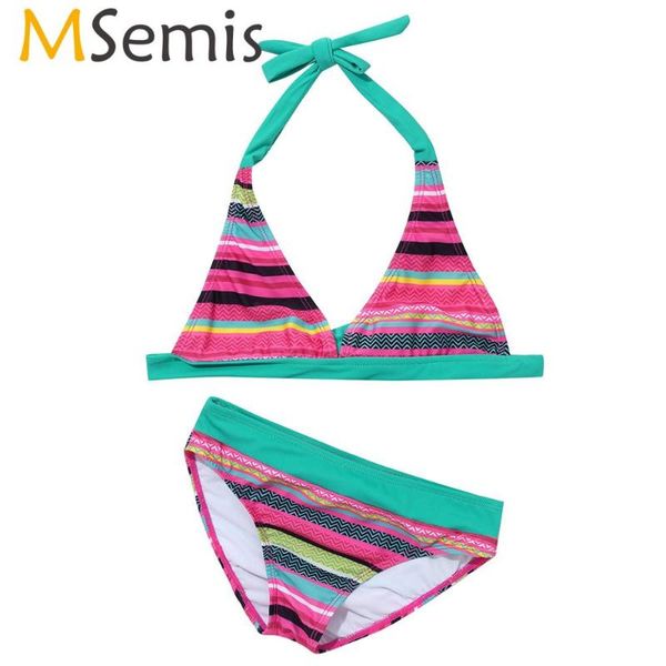 new kids girls swimwear stripe print halter triangle bikini set children's swimsuit two piece beachwear swimming bathing suits
new kids girls swimwear stripe print halter triangle bikini set children's swimsuit two piece beachwear swimming bathing suits