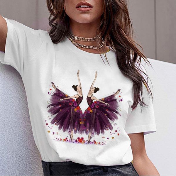women clothes 2021 tee shirt femme harajuku t shirt ballet dance causal streetwear aesthetic korean vogue camiseta mujer, White
women clothes 2021 tee shirt femme harajuku t shirt ballet dance causal streetwear aesthetic korean vogue camiseta mujer, White
