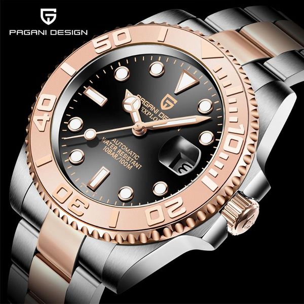 wristwatches relogio masculino pagani design sapphire luxury mechanical men's watch stainless steel waterproof fashion automatic, Slivery;brown
wristwatches relogio masculino pagani design sapphire luxury mechanical men's watch stainless steel waterproof fashion automatic, Slivery;brown