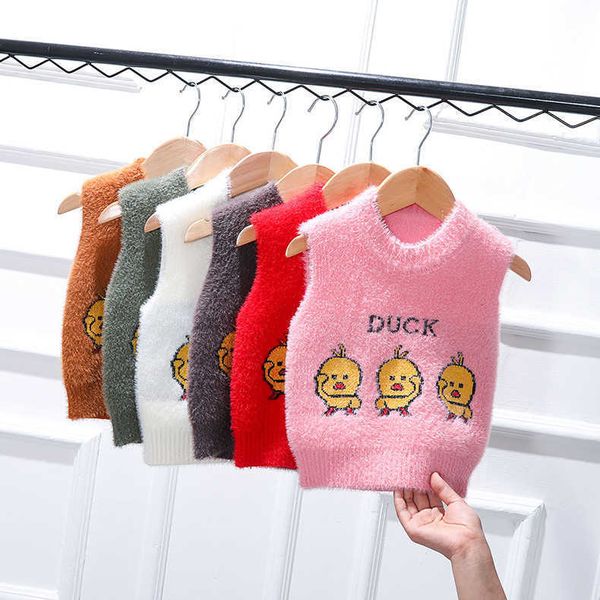 1-4y baby boys girls sweaters waistcoat cute duck toddler kids sweater soft warm sleeveless vest autumn winter sweaters for girl 210713, Blue
1-4y baby boys girls sweaters waistcoat cute duck toddler kids sweater soft warm sleeveless vest autumn winter sweaters for girl 210713, Blue