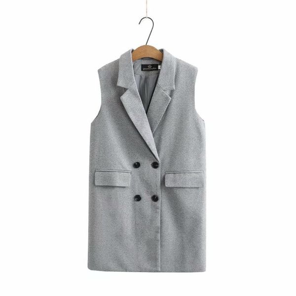 plus size outerwear & coats solid color sleeveless women spring autumn long vest coat 2021 casual ladies parka jackets female, Black
plus size outerwear & coats solid color sleeveless women spring autumn long vest coat 2021 casual ladies parka jackets female, Black