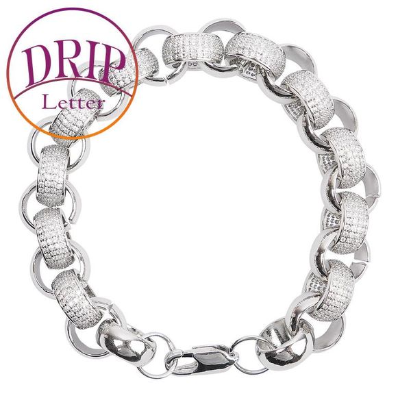 link, chain 11mm bracelet silver color link for men women hip hop jewelry, Black
link, chain 11mm bracelet silver color link for men women hip hop jewelry, Black