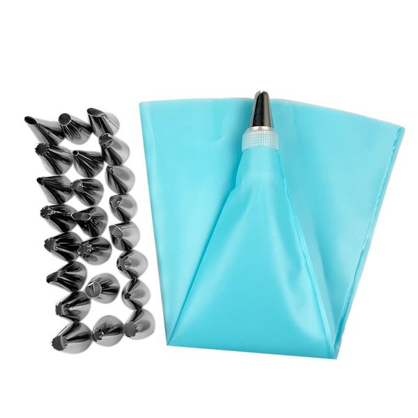 baking & pastry tools 26 pcs/set silicone bag tips kitchen diy icing piping cream reusable bags +24 nozzle set cake decorating
baking & pastry tools 26 pcs/set silicone bag tips kitchen diy icing piping cream reusable bags +24 nozzle set cake decorating