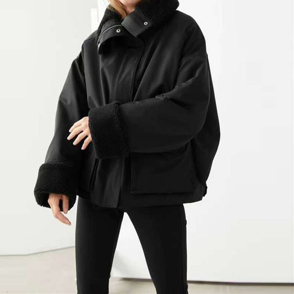 2021 new autumn winter black coat women's zipper loose casual jacketwith large pockets ldr0, Black;brown
2021 new autumn winter black coat women's zipper loose casual jacketwith large pockets ldr0, Black;brown