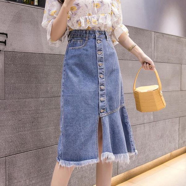 skirts folobe 2021 spring summer selling denim skirt buttons patchwork split a-line tassel female plus size jean, Black
skirts folobe 2021 spring summer selling denim skirt buttons patchwork split a-line tassel female plus size jean, Black