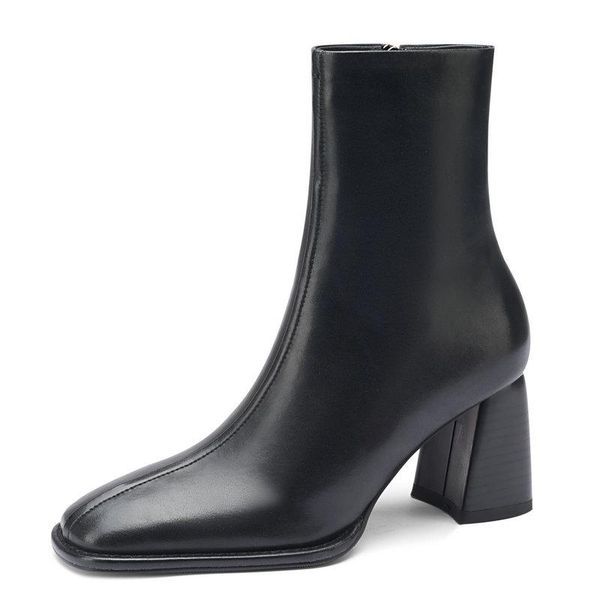 boots concise office women ankle autumn winter genuine leather square toe thick high heels side zipper shoes woman, Black
boots concise office women ankle autumn winter genuine leather square toe thick high heels side zipper shoes woman, Black