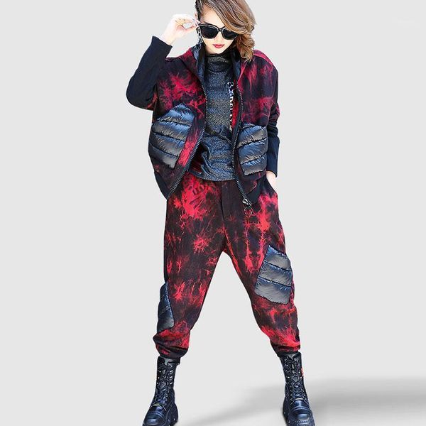 hooded 2 piece set 2021 winter plus velvet stitching slimming harem pants trousers casual fashion suit loose thick warm, White
hooded 2 piece set 2021 winter plus velvet stitching slimming harem pants trousers casual fashion suit loose thick warm, White