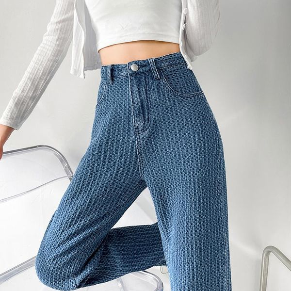 women's jeans high waist jacquard wide leg fall loose blue wave straight denim jean pants female plus size pockets trousers 935
women's jeans high waist jacquard wide leg fall loose blue wave straight denim jean pants female plus size pockets trousers 935