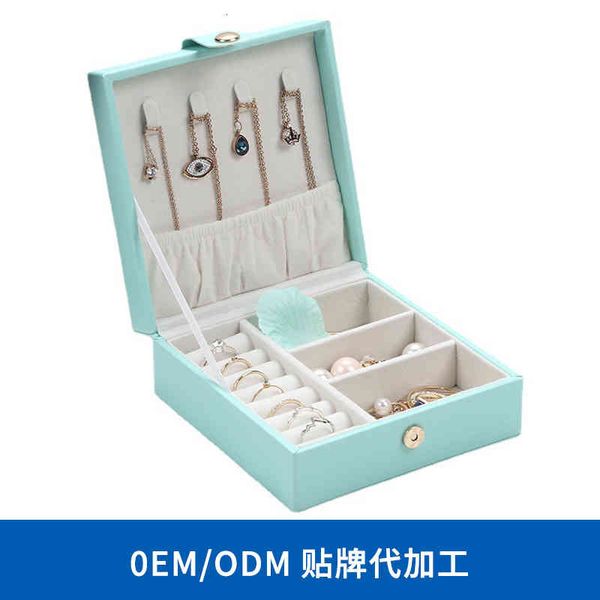 cosmetic bags single layer pu simple jewelry storage box portable earrings ring 
cosmetic bags single layer pu simple jewelry storage box portable earrings ring