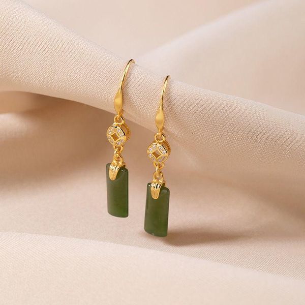 dangle & chandelier designer's unique creative coin inlaid geometric natural hetian jade retro personality trend ladies silver jewelry
dangle & chandelier designer's unique creative coin inlaid geometric natural hetian jade retro personality trend ladies silver jewelry