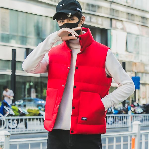2021 new winter down cotton thickened warm casual korean vest men's jacket, Black;white
2021 new winter down cotton thickened warm casual korean vest men's jacket, Black;white