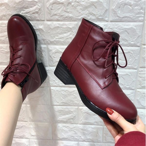 boots pxelena retro chunky block med heels women genuine leather lace up zip round toe warm winter shoes plus size 34-41, Black
boots pxelena retro chunky block med heels women genuine leather lace up zip round toe warm winter shoes plus size 34-41, Black