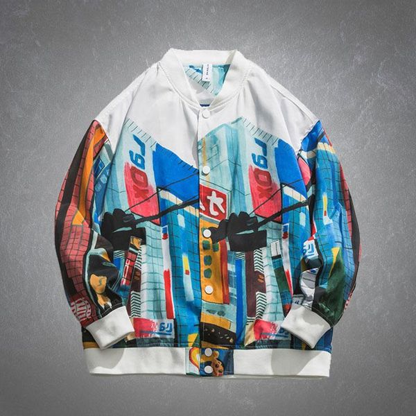 men's jackets baseball jacket fashion patchwork creative pattern printing campus style youth spring casual loose mens coats, Black;brown
men's jackets baseball jacket fashion patchwork creative pattern printing campus style youth spring casual loose mens coats, Black;brown
