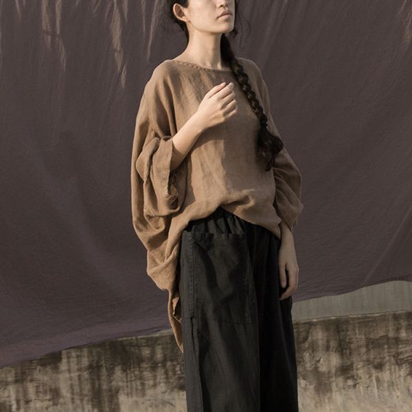 women's t-shirt women ramie vintage t-shirts 2021 spring summer soft cloths khaki chinese style 6d1g, White
women's t-shirt women ramie vintage t-shirts 2021 spring summer soft cloths khaki chinese style 6d1g, White