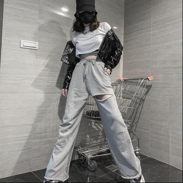 women wid leg pants casual hollow out drawstring pockets high street puls size sweatpants solid basic streetwear autumn 2020, Black;white
women wid leg pants casual hollow out drawstring pockets high street puls size sweatpants solid basic streetwear autumn 2020, Black;white