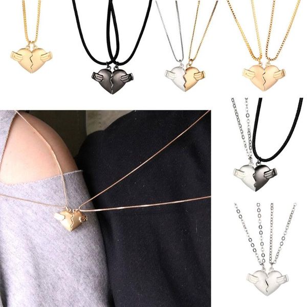 pendant necklaces a pairs two souls one heart necklace couple neck chain lightweight simple for men women valentines gifts, Silver
pendant necklaces a pairs two souls one heart necklace couple neck chain lightweight simple for men women valentines gifts, Silver