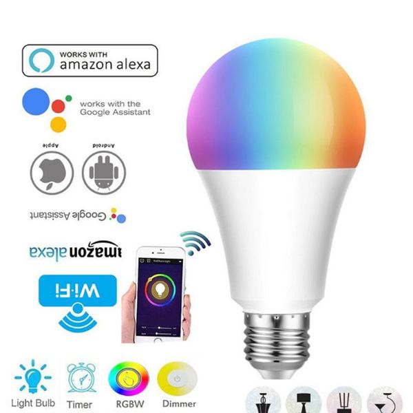 12w rgb wifi smart led bulb e26 e27 b22 lamp head work with amaze alexa echo google home voice intelligent remote control bulb
12w rgb wifi smart led bulb e26 e27 b22 lamp head work with amaze alexa echo google home voice intelligent remote control bulb