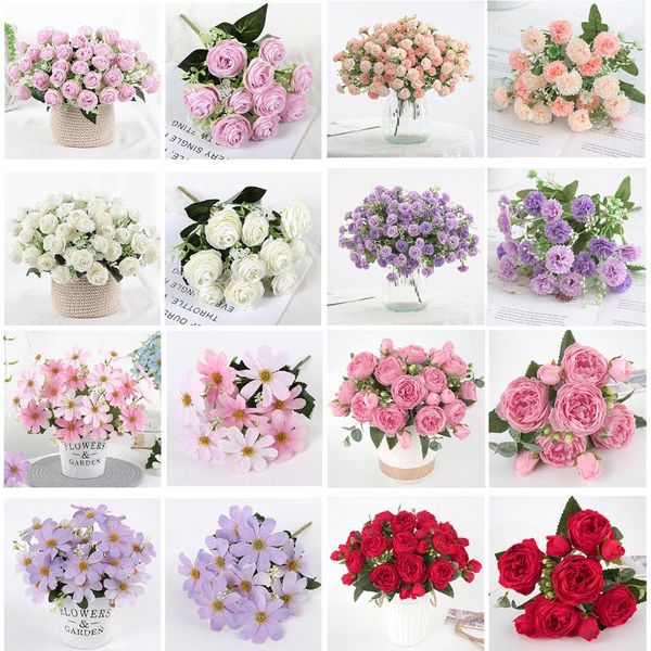 decorative flowers & wreaths 1pcs artificial for decoration rose peony silk small bouquet flores party spring wedding mariage fake flower
decorative flowers & wreaths 1pcs artificial for decoration rose peony silk small bouquet flores party spring wedding mariage fake flower