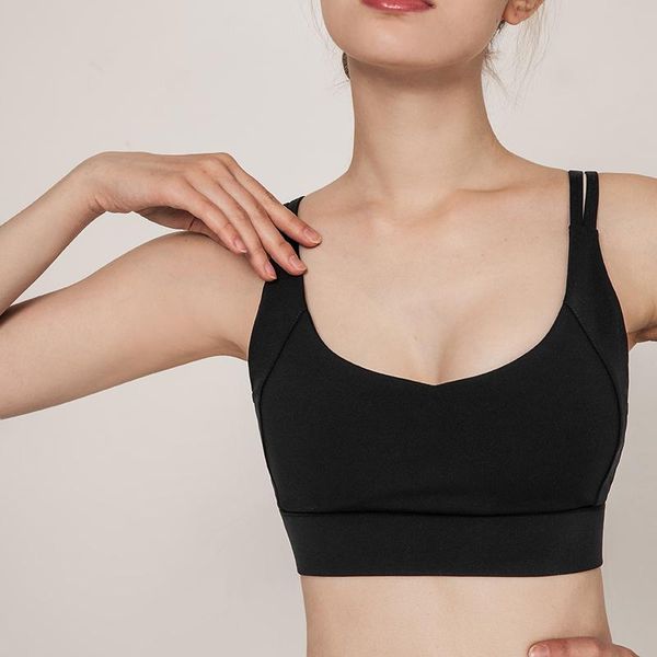 women sport yoga bra 2021 new high support running gym crop fitness push up workout elastic underwear female tanks, White;black
women sport yoga bra 2021 new high support running gym crop fitness push up workout elastic underwear female tanks, White;black