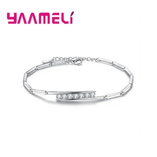 link, chain yaameli 925 sterling silver 3 colors cz bracelets bright clear cubic zirconia simple style beautiful present for women girls, Black
link, chain yaameli 925 sterling silver 3 colors cz bracelets bright clear cubic zirconia simple style beautiful present for women girls, Black